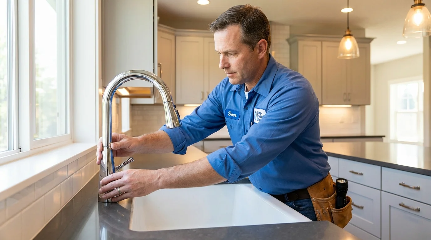 Kitchen faucet installation by Johns Plumbing LLC in Lanark